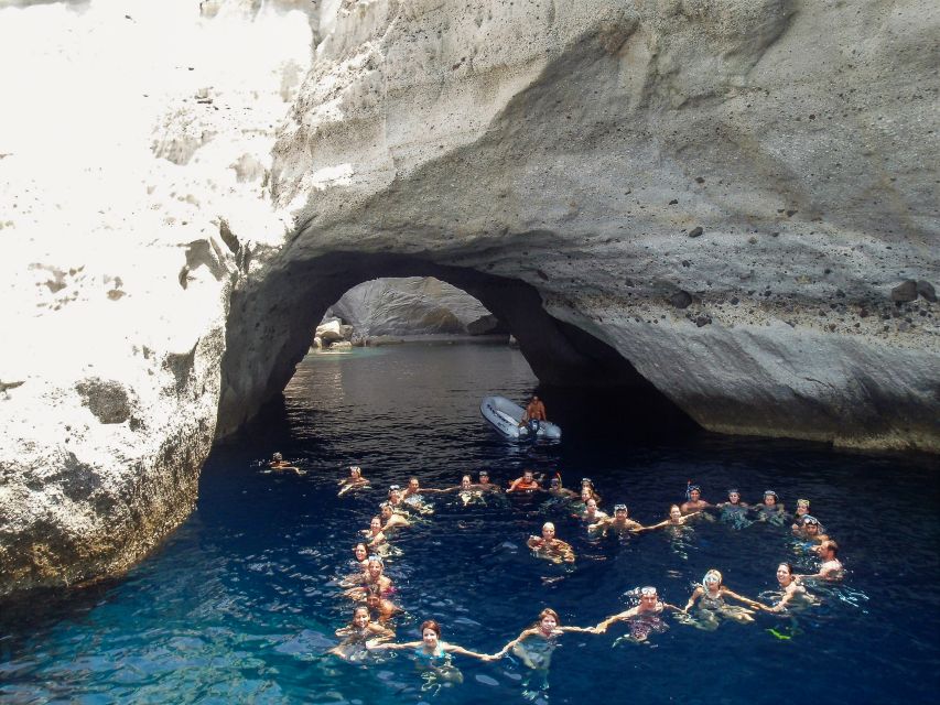 Adamas: Milos & Polyaigos Full-Day Sailboat Tour with Lunch - Gerakas, where the water turns emerald