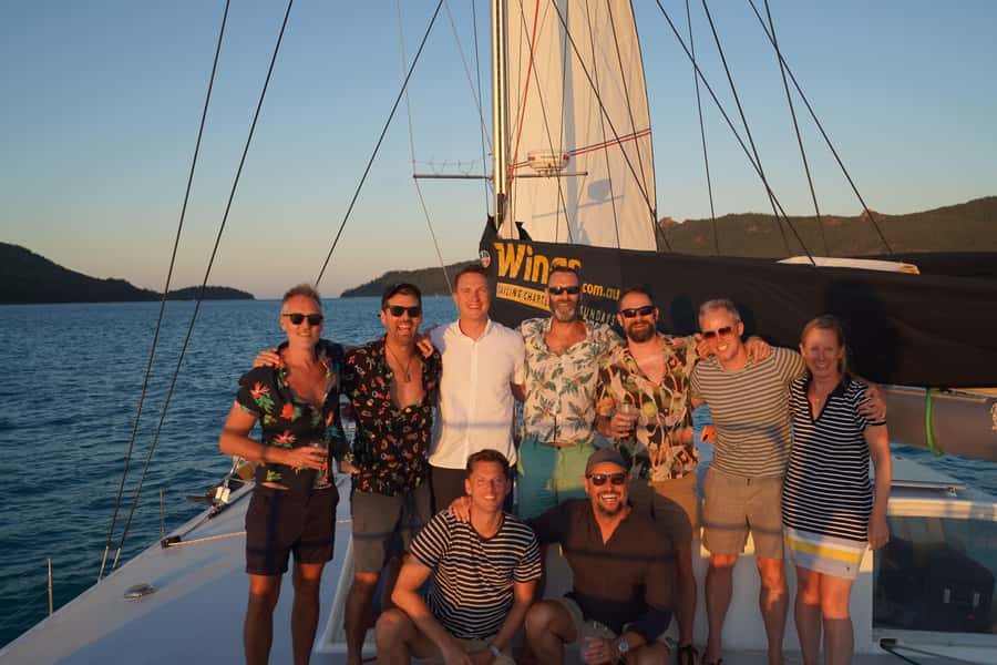 Airlie Beach: BYOB Sunset Sail in Style Catamaran Cruise - Sunset from the top sundeck