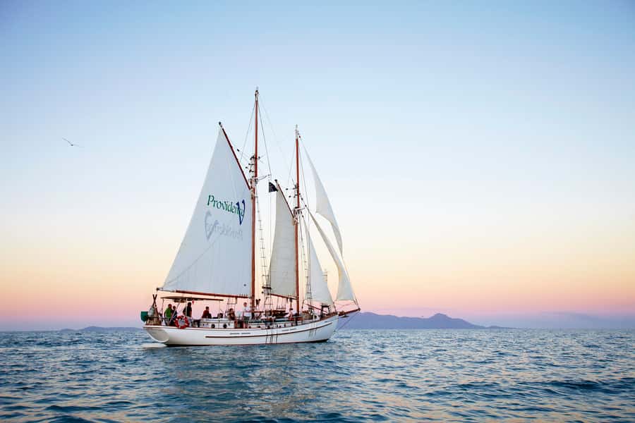 Airlie Beach: Providence Whitsundays Tallship Sunset Sail - The first drink sets a relaxed pace