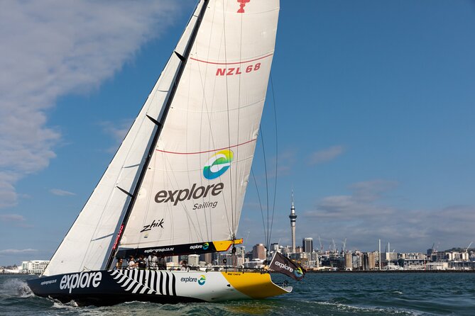 America's Cup Sailing on Auckland's Waitemata Harbour - Taking part on an Americas Cup racing yacht