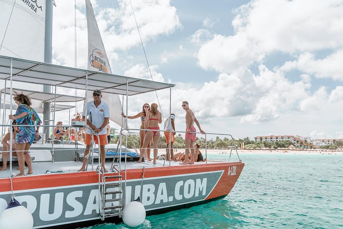 Aruba Happy Hour Sunset Sail with Savory Bites and Cocktails - Watching the northern coast turn gold