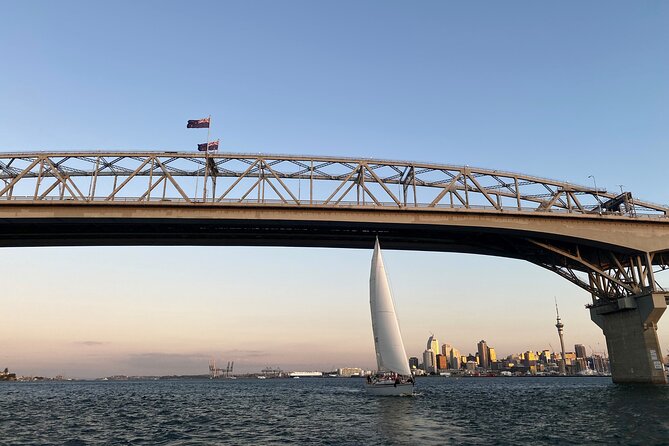 Auckland Harbour Sailboat Cruise Including Three Course Dinner - The view toward Mt. Eden and Auckland’s skyline