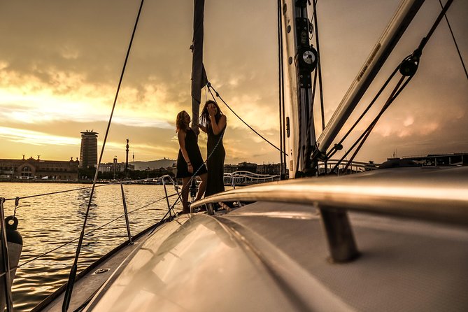 Barcelona Unique Sunset Sailing Experience with Tapas & Open Bar - Tapas, snacks, and the open bar