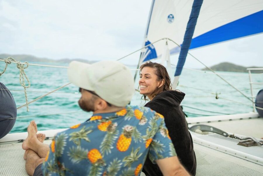 Bay of Islands: Day Sailing Cruise with Island Stop & Lunch - What the Bayscapes catamaran is like
