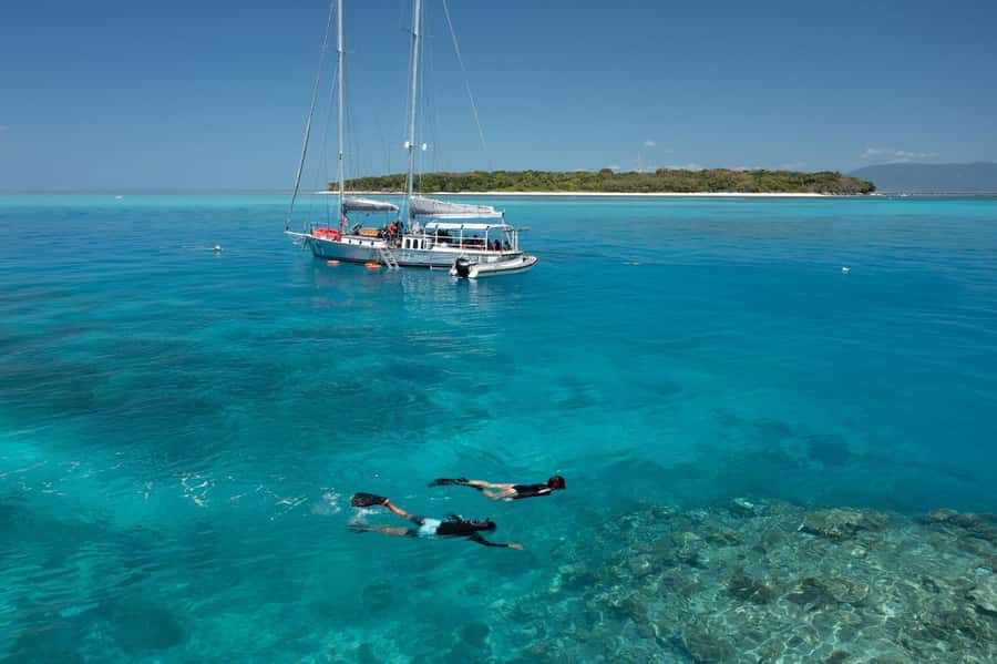Cairns: Green Island & Great Barrier Reef Sailing Tour - A small schooner instead of a crowded reef boat