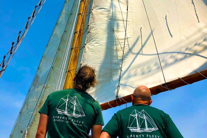 Classic Tall Ship Cruise in Boston Harbor - Helping raise the sails