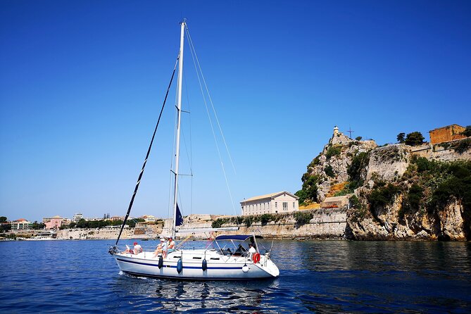 Corfu:Private sailing yacht cruise for up to 10 guests - The Royal Baths swim stop