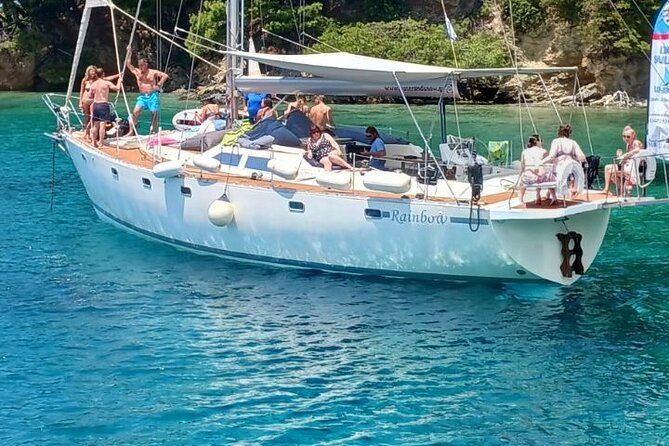 Day sailing Skiathos Skopelos with lunch on Rainbow yacht - Tsougria starts the swimming day