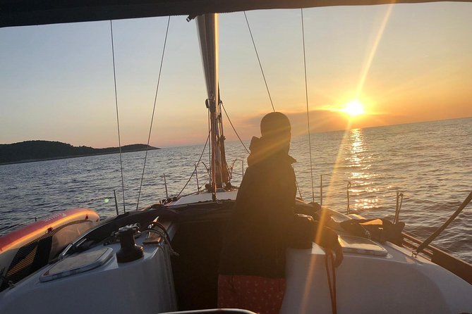 Experience Romantic Sunset Sailing on a modern 36ft (11m) sail yacht | Hvar - Leaving Hvar Harbor for the evening