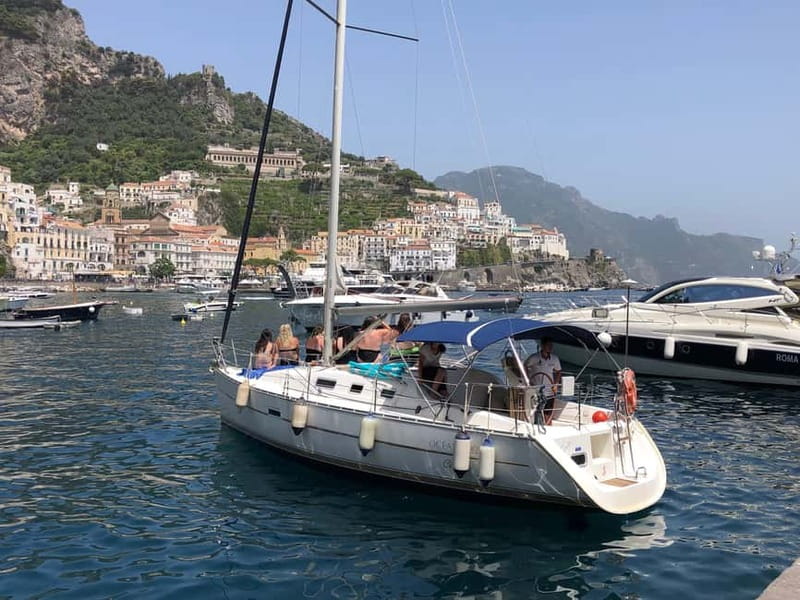 From Salerno: Amalfi Coast Full-Day Sailboat Trip with Lunch - Amalfi village, with about 1.5 hours ashore