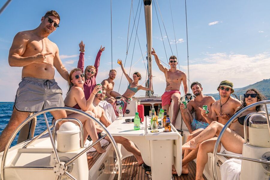 Gouvia: Corfu Island Sailing Trip with Snack and Soft Drinks - A blue cave on the return journey