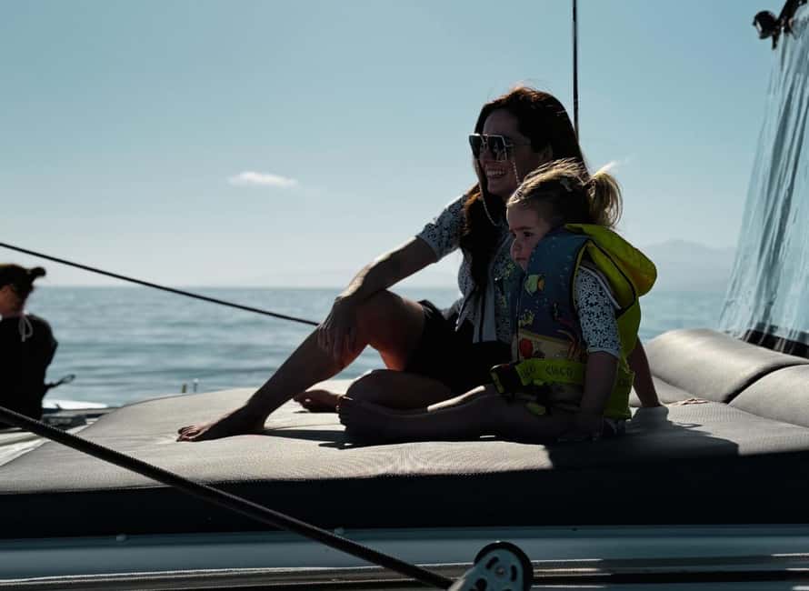 Heraklion Luxury Sailing Catamaran Dia Island | Gourmet Menu - Arriving at Dia Island’s quiet cove
