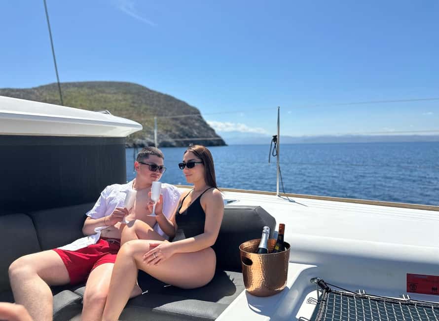 Heraklion Luxury Sailing Catamaran Dia Island | Gourmet Menu - What Captain Thanasis adds to the day