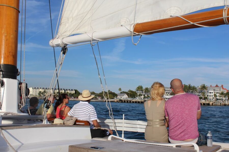 Key West: Schooner Sunset Sail with Food & Drinks - The route along Key Wests western shore