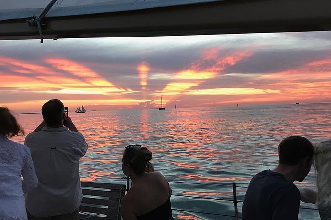 Key West Small-Group Sunset Sail with Wine and Hors d'oeuvres - Chasing the sunset from the deck