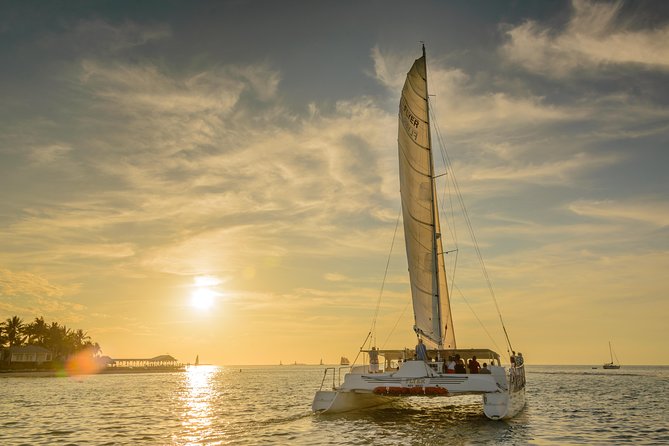 Key West Sunset Sail: Dolphin Watching, Wine, and Tapas - The sunset finish near Sunset Key