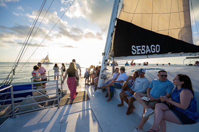 Key West Sunset Sail with Open Bar, Live Music and Hors D'oeuvres - Getting settled on the 60 to 70 foot catamaran