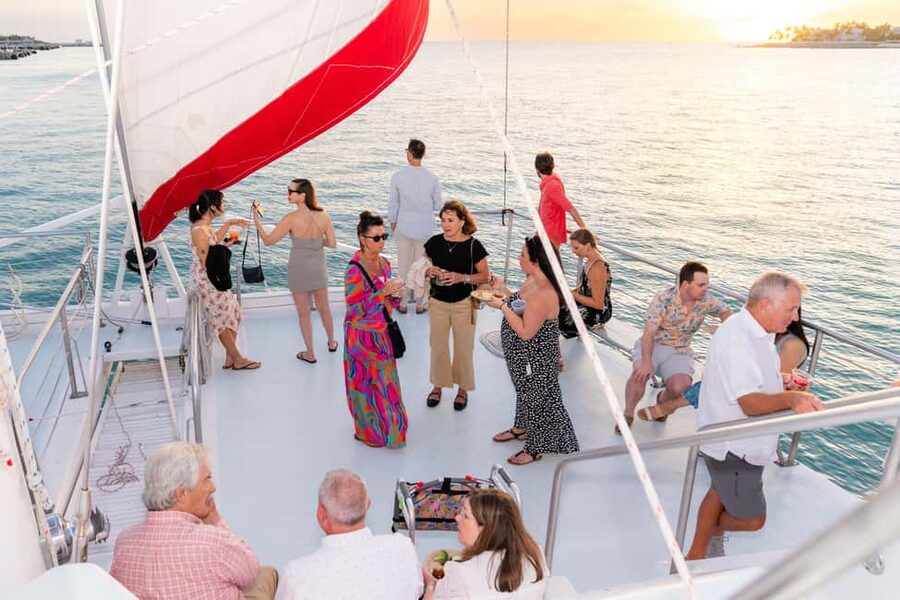 Key West: Sunset Sailing Trip with Open Bar, Food and Music - Sunset views from open water