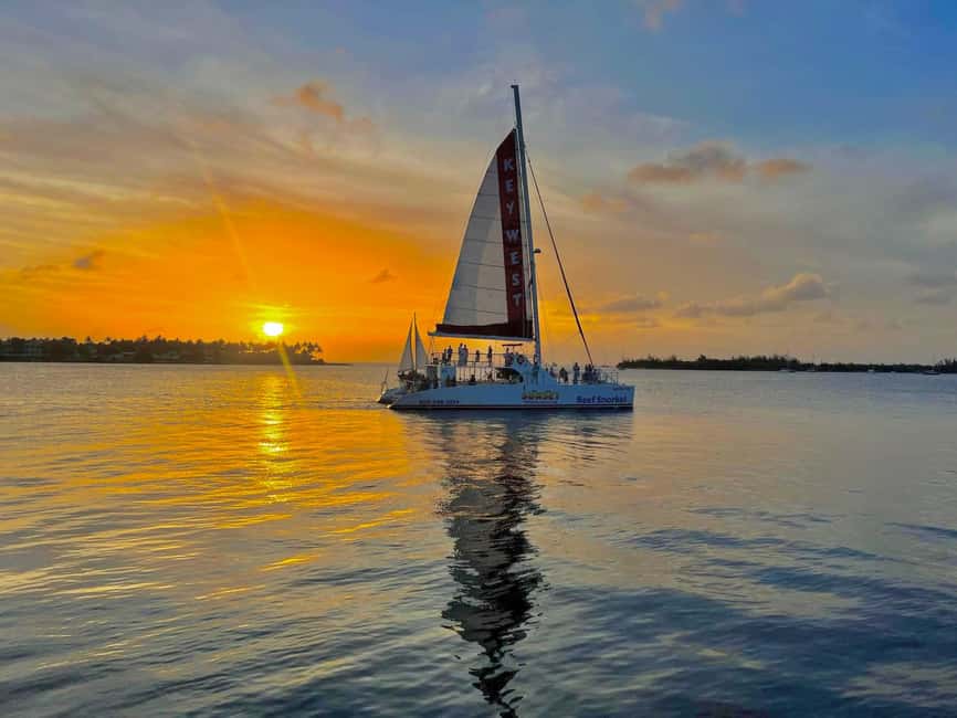 Key West: Sunset Sailing Trip with Open Bar, Food and Music - What the Sandie Cat offers on three decks