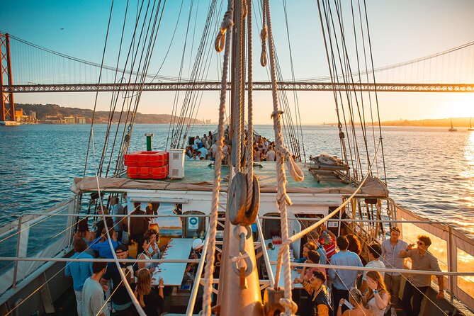 Lisbon Boat Party with Views, and Sunset Sailing - Music, dancing, and the welcome drink