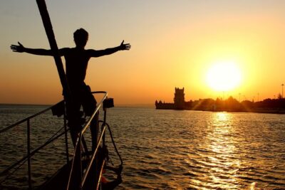 Lisbon: Daylight or Sunset on a Vintage Sailboat