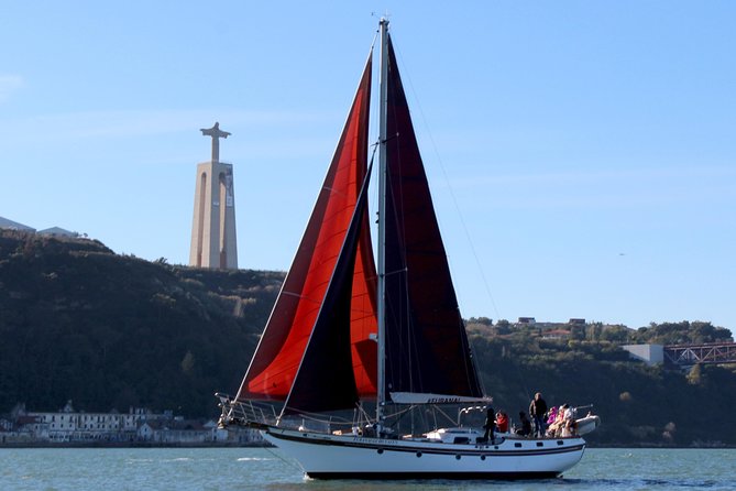 Lisbon: Daylight or Sunset on a Vintage Sailboat - Christ the King and the 25 de Abril Bridge
