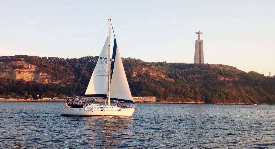 Lisbon: Sailing Tour with Wine and Snacks - Commerce Square from the water