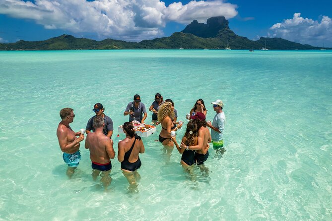 LUXURY Catamaran Bora Bora : Sailing, Snorkeling & Floating Bar - Sailing past Mount Otemanu and the island views
