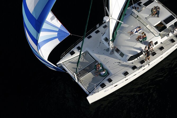 Luxury Sailing - Māori Rock Carvings - Taupo Sailing Adventures - The swim stop in Lake Taupo