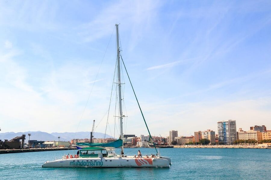 Malaga: Sailing Catamaran with Swimming and Paella Lunch - Lunch on the catamaran: simple, filling, and included