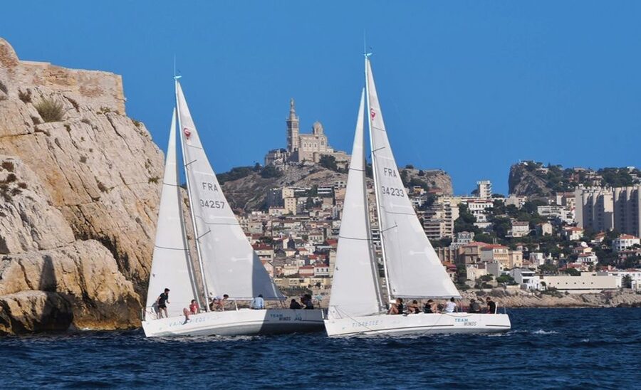 Marseille: Frioul Calanques Sailing Trip - Leaving Marseille beside the MUCEM