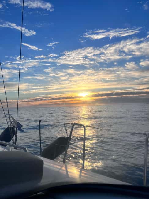 Maspalomas Sunset Sailing Experience - The Faro de Maspalomas and the hotel-lined coast