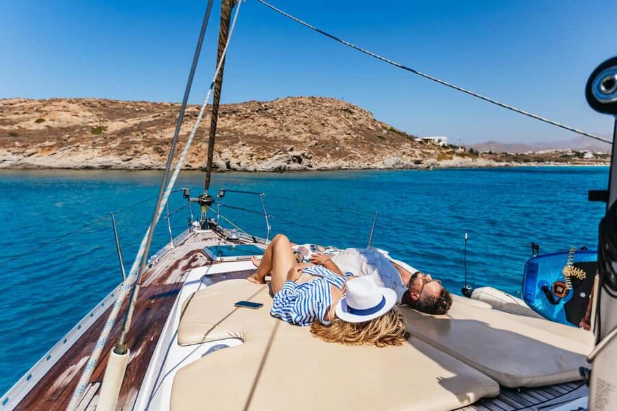 Naxos: Sailing Cruise with Lunch & Drinks - Three stops for swimming and snorkeling