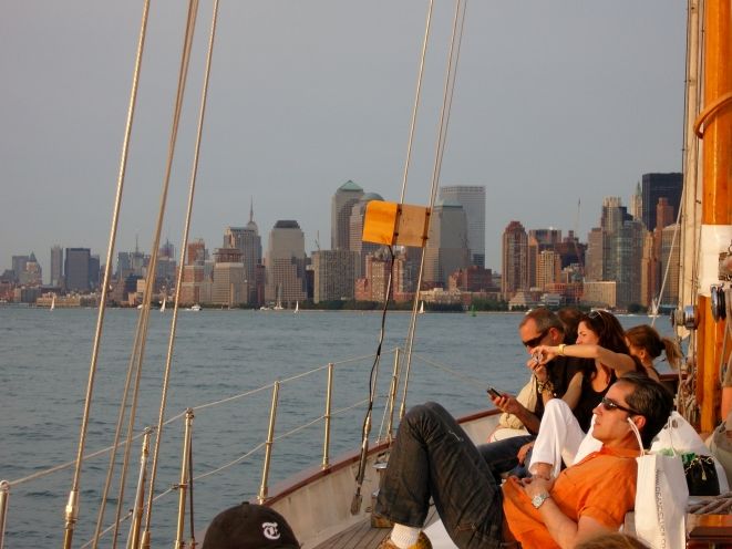NYC: Sunset Sail Aboard Schooner Adirondack - Leaving Chelsea Piers for the Hudson