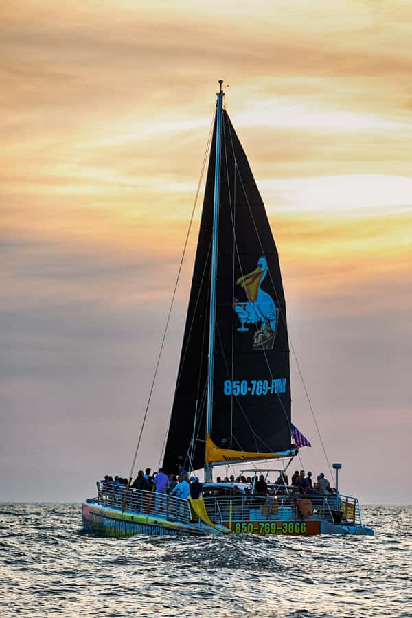 Panama City Beach: Sunset Sail on the Privateer Catamaran - Dolphin watching without false promises