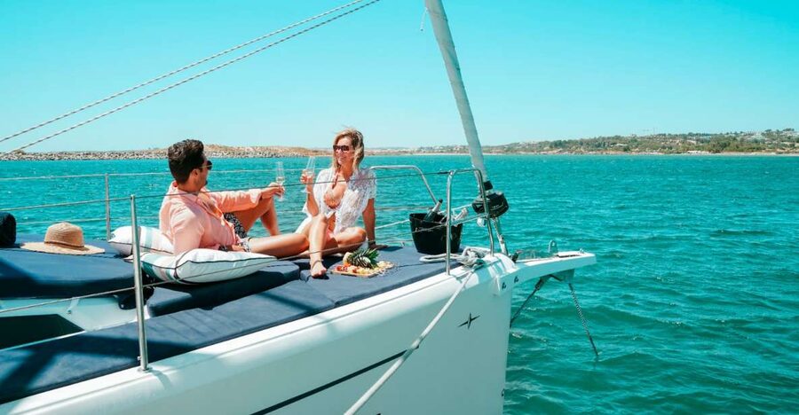 Portimao: Half-Day Sailing Yacht Cruise to the Benagil Caves - The Algarve coast from the sea