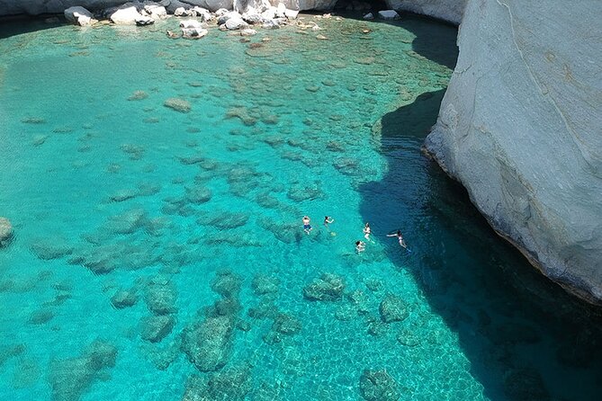 Round of Milos and Poliegos Sailing boat snorkelling cruise - Gerakas and lunch beside the perlite cliffs