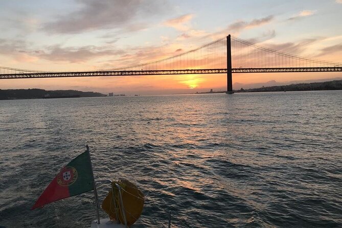 Sailboat Tour in Lisbon with drinks included | Morning and Sunset - Leaving Alcântara beneath the 25 de Abril Bridge