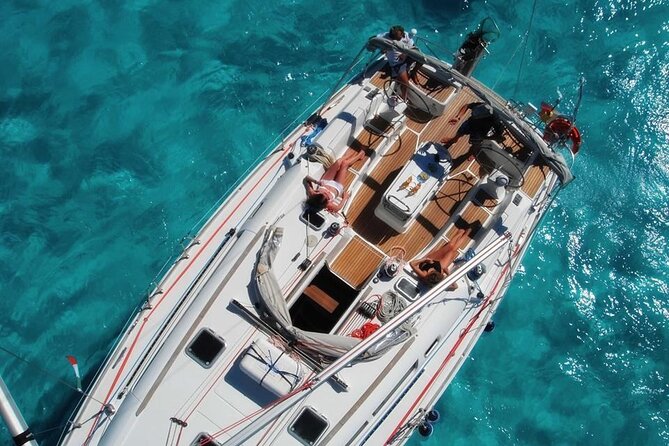 Sailing boat from Santa Teresa di Gallura to the Maddalena Archipelago - Cala Santa Maria and the final swim