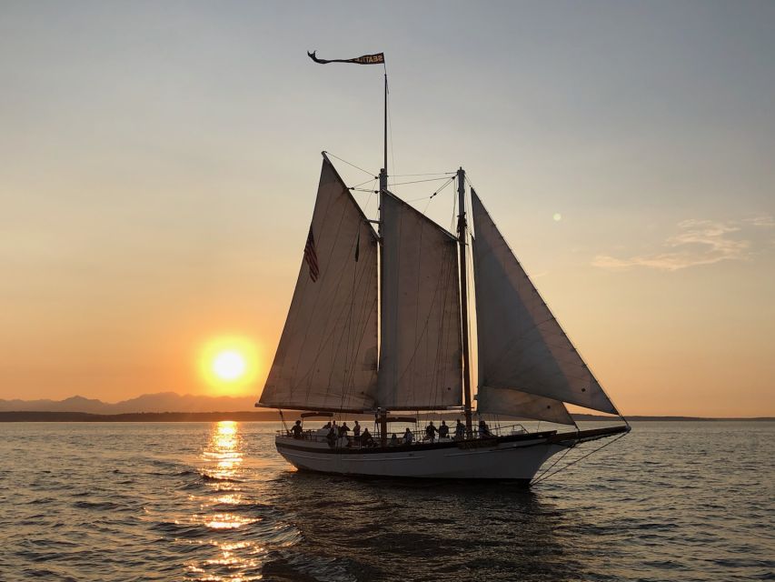Seattle: Tall Sailboat Sunset Harbor Cruise - Boarding Bay Lady at Pier 66