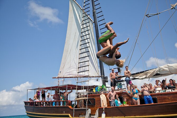 Set Sail in Aruba: Jolly Pirate Cruise with Snorkel Adventure - Boca Catalina brings calmer water and reef life