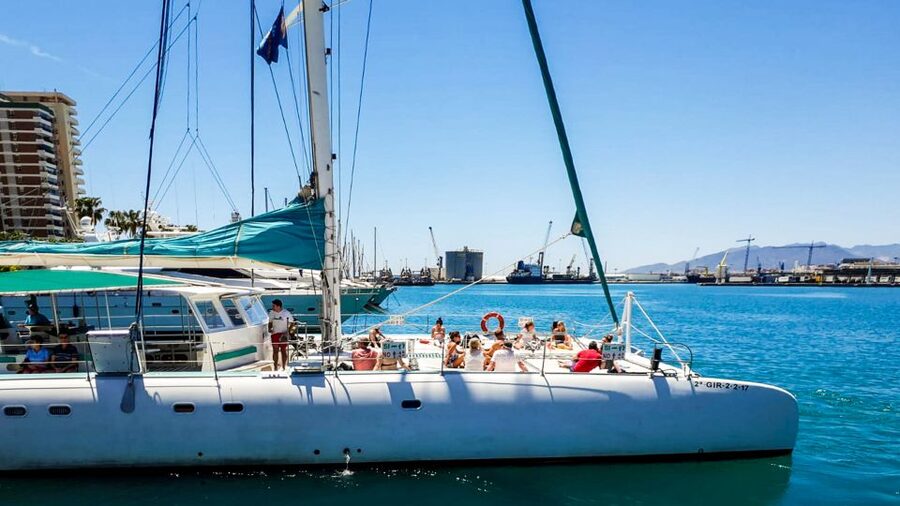Valencia: Sailing Catamaran with Swimming & Optional DJ - The catamaran’s nets are the best seats